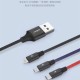 واحد يسحب ثلاثة كبلات بيانات الهاتف المحمول USB شحن الهاتف المحمول هو مناسب لكابل شحن Apple Android Type-C Nylon