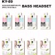 Hengjue KY-89 Fashion Headset Super Heavy Bass Headset Android أذن سماعات سماعات سماعة آلية ذكية