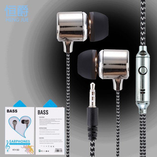 سماعات Hengjue KY-50 Ear Macing Heachs Heavy Bass Hight