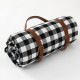 مخصص كبير الحجم PEVA Plaid Travel Beach Outdoor Outdoor Camping Camping Picnic Bannet for Outdoors with Belt Handle