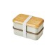 Wood -Grain -Grain -Tlayer Box Box Creative Square Square Square Square Simple و Cute Children Box (بما في ذلك Spoon Fork)