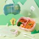 Big Heart Dinosaur Bento Box Creative Restangular Cute Cartoon Cartoon Portable Box (بما في ذلك Spoon Fork)