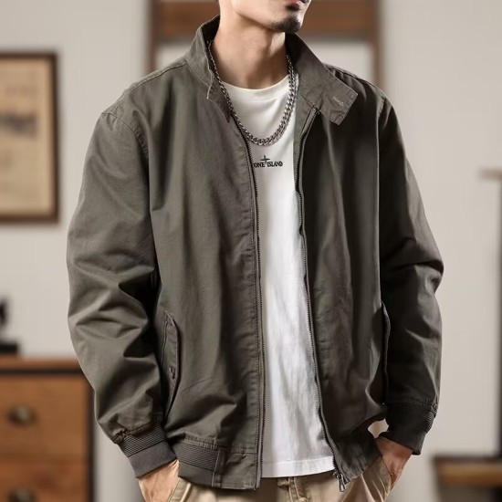 جاكيت عمال رجعين أمريكيون ربيع وخريف من طراز Polying Leisure Top Men Tide Pilot Pilot Jacket