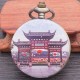 Nanjing Confucius Temple Qinhuai Percical Palace Pocket Watch الكلاسيكية الرجعية ذات المناظر الطبيعية الخلابة هدية هدية الرباعية مشاهدة الجملة بالجملة