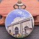 Nanjing Confucius Temple Qinhuai Percical Palace Pocket Watch الكلاسيكية الرجعية ذات المناظر الطبيعية الخلابة هدية هدية الرباعية مشاهدة الجملة بالجملة