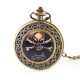 Flinking Retro Quartz Pocket Watch Wholesale Halloween Skuln Head Monicel Porcelain Watches European and American Monamel Borcelain Borching Chailing Watches