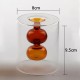 Nordic Simple Double -Llayer Color Glass Vase الإبداعية الشفافة المزهرية