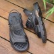 Sandals Men's 2024 New Leather Sleign Seal Beach في الصيف ، أبي ، غير سرقط ، يرتدي ملابس رمال مزدوجة المقاومة