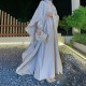 Ly06 Cross -border Tiktok Women's Suctual Suit Robe Abaya Solid Color Two -Piece Lady Dress