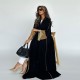 LN139 Amazon Cracker Summer European و American Dubai Elegant Long Mashion Middle East Slim Big Sleeve Abaya