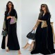 LN139 Amazon Cracker Summer European و American Dubai Elegant Long Mashion Middle East Slim Big Sleeve Abaya