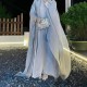 Ly06 Cross -border Tiktok Women's Suctual Suit Robe Abaya Solid Color Two -Piece Lady Dress