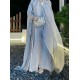 Ly06 Cross -border Tiktok Women's Suctual Suit Robe Abaya Solid Color Two -Piece Lady Dress